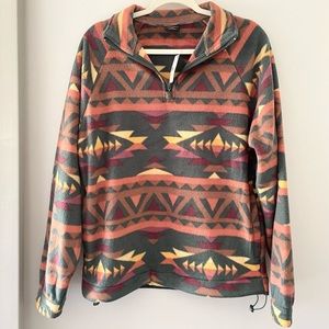 NWT Cotton On Polar Quarter Zip Patterned Fleece Southwestern Size Men’s S